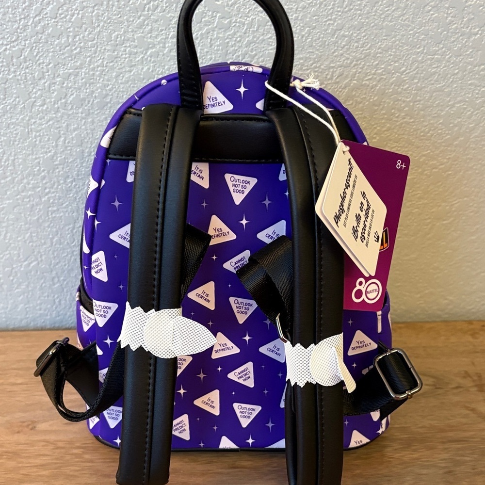 Loungefly Purple and Black Magic 8-Ball Backpack - Picture 7 of 12